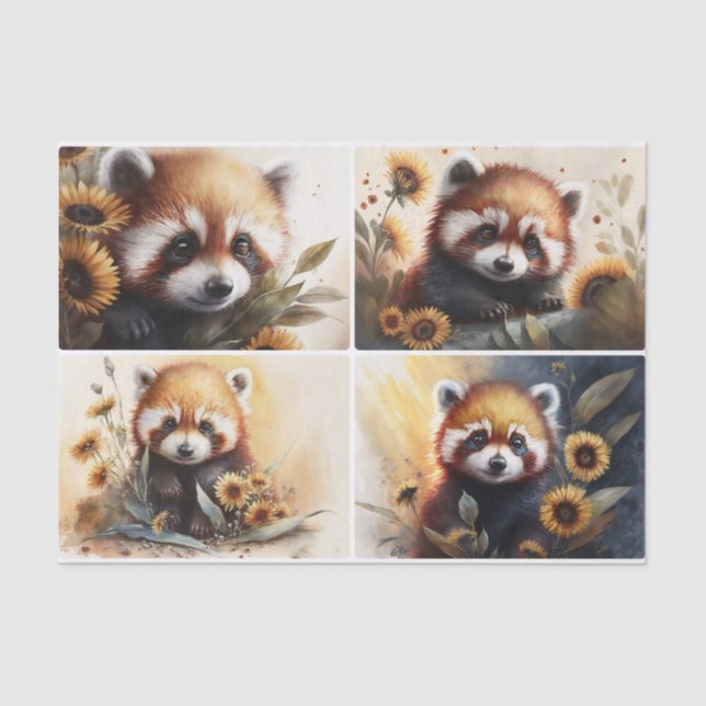 Red Pandas  Tissue Paper (Front)