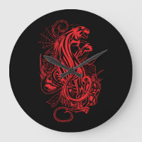 Red Panther Gothic Tattoo Style Dark Aesthetic