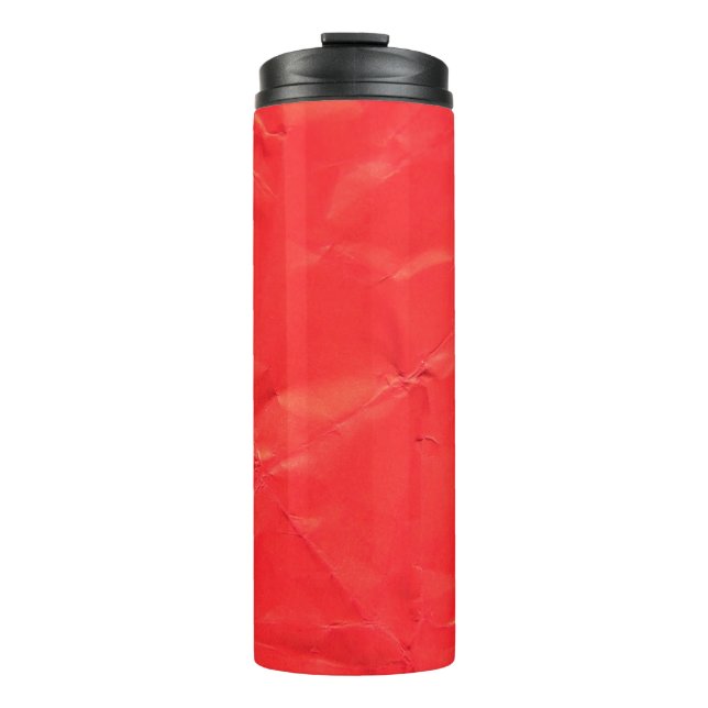 Red paper abstract texture backgroundabstract, age thermal tumbler (Front)