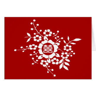 Red • Paper Cut Flowers • Double Happiness