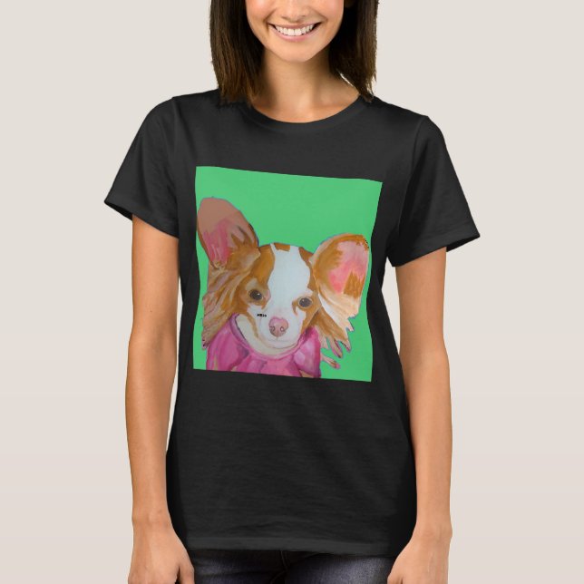Red Papillon Green T-Shirt (Front)