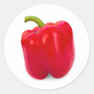 Red paprika classic round sticker