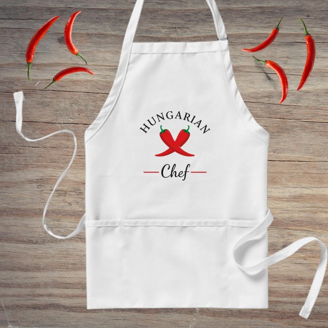 Red Paprika Cross • Modern Hungarian Chef Standard Apron (Creator Uploaded)