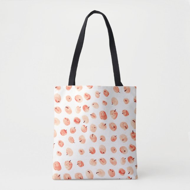 Red paradise apples pattern tote bag (Front)