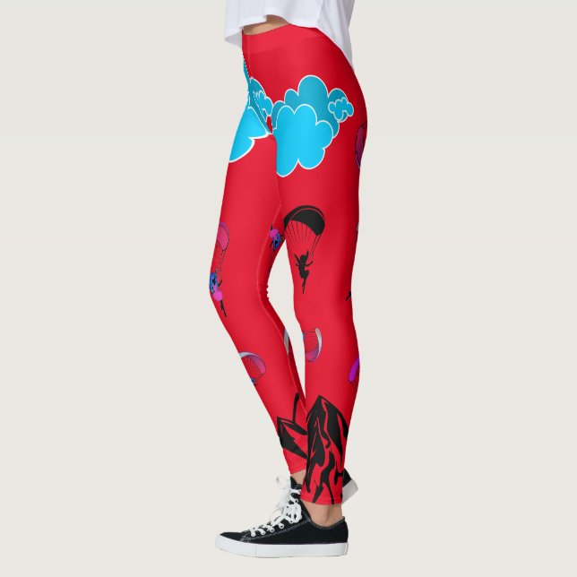 Red Paragliding Pixie Leggings (Left)