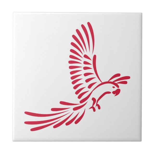 Red parrot tile (Front)