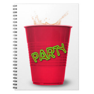 Red Party Cup Spiral Notebook