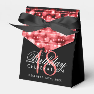 Red Party Sparkles 18th Birthday Favour Favour Box