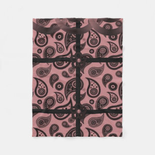 red pasley custom fleece blanket