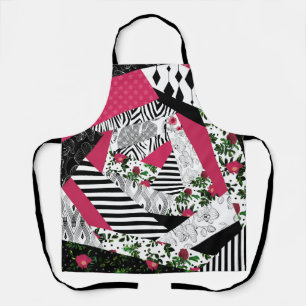 red patchwork, popular, patchwork throw pillow apron