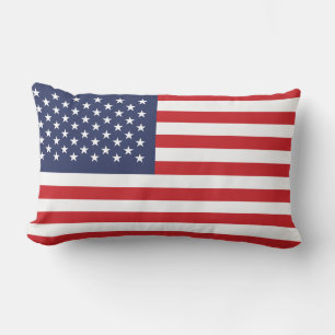 Red Patriot Flag Lumbar Cushion