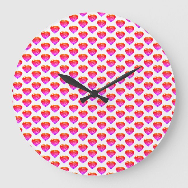 Red Pattern Large Clock (Front)