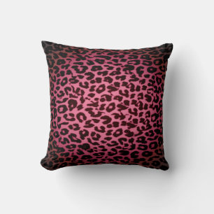 Red pattern leopard fur abstract cushion