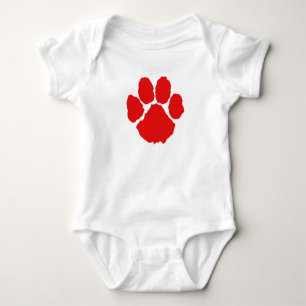 Red Paw     Baby Bodysuit