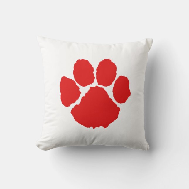 Red Paw  Coffee   Cushion (Front)