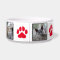 Red Paw Print and Five Image Pet Cat Photo Collage
