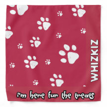 Red Paw Print for Cats