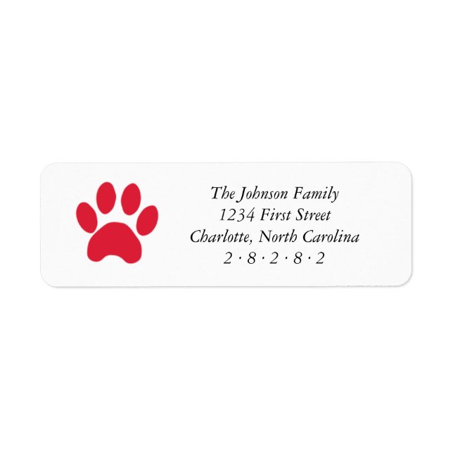 Red Paw Print Holiday (Front)