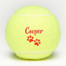 Red Paw Print Personalised Pet or Dog Name Toy