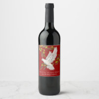 Red Peace Dove and Olive Branches Custom