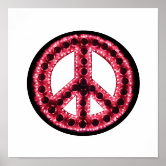 red peace sign poster