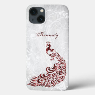 Red Peacock Personalised Case-Mate iPhone Case