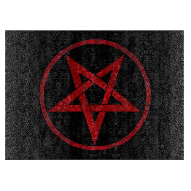 Red pentagram cutting board (Front)