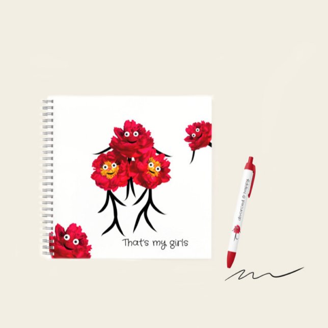 Red peonies notebook (Creator Uploaded)