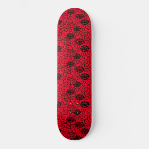 Red Peonies  Skateboard