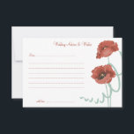 Red Peonies Wedding Advise & Wishes Cards<br><div class="desc">Simple and elegant Red Peonies Wedding Advise & Wishes Cards for the Bride & Groom.</div>