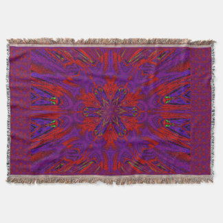 Red Peony Throw Blanket