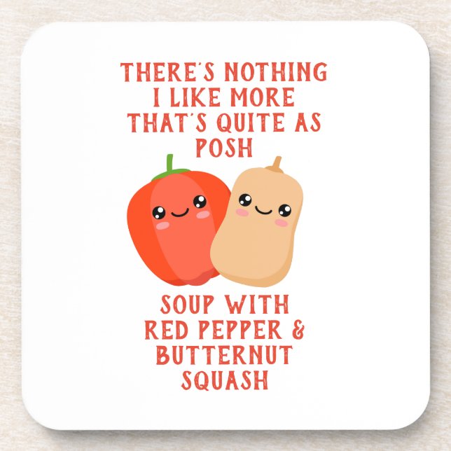 red pepper and butternut squash soup coaster (Front)