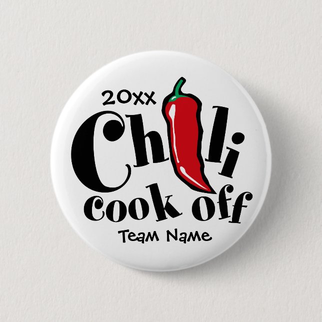 Red Pepper Chilli Cook Off Contest 6 Cm Round Badge (Front)