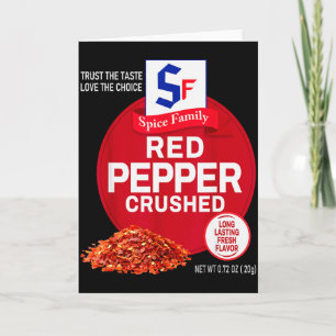 Red Pepper Crushed Halloween Sce Costume Group Mat Card