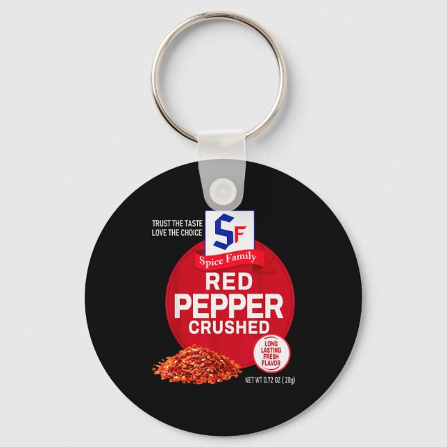 Red Pepper Crushed Halloween Sce Costume Group Mat Key Ring (Front)