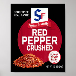Red Pepper Crushed Sce Group Family Matching Hallo Poster