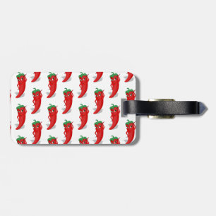 Red Pepper Diva Cartoon Pattern Luggage Tag