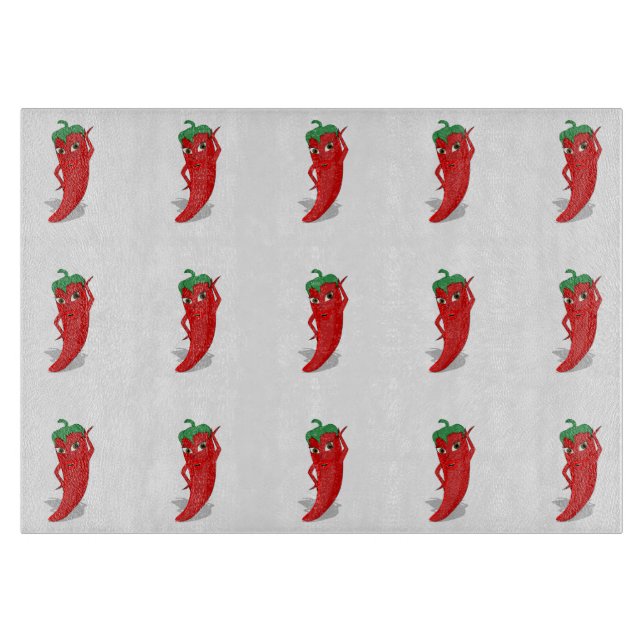 Red Pepper Diva Cutting Board (Front)