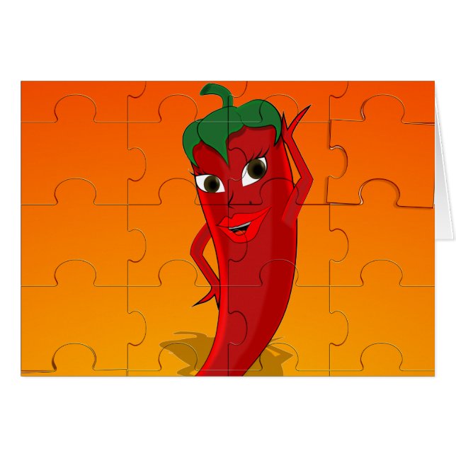 Red Pepper Diva Jigsaw Puzzle (Front Horizontal)