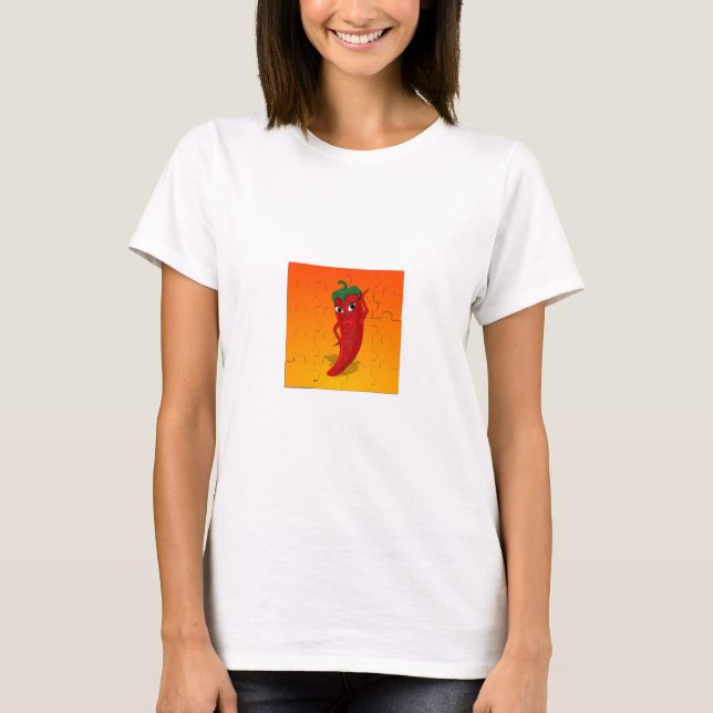 Red Pepper Diva Jigsaw Puzzle T-Shirt (Front)