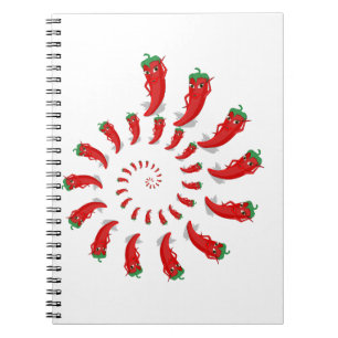 Red Pepper Diva Spiral Notebook