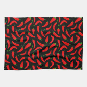 Red Pepper Fun Tea Towel