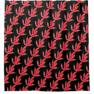 Red Pepper Habanero Chilli Pimiento Shower Curtain