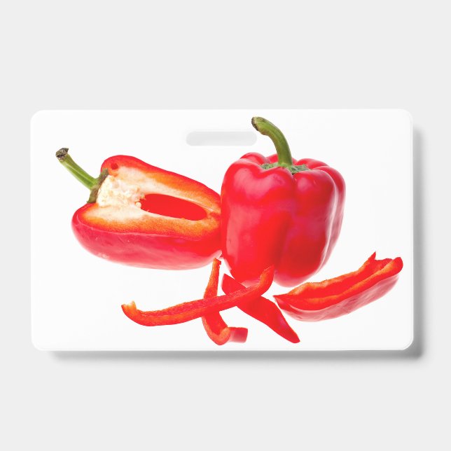 Red pepper ID badge (Front)