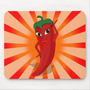 Red Pepper Superstar Mouse Pad