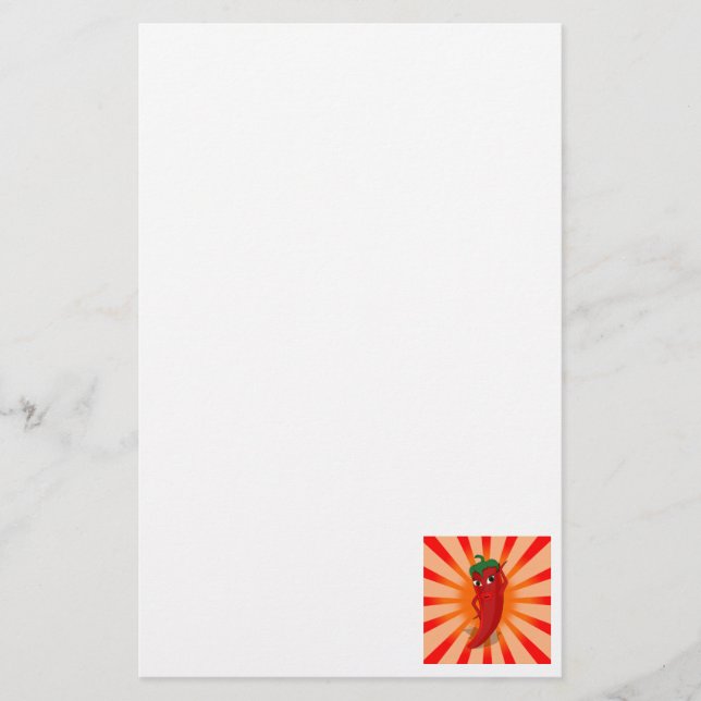 Red Pepper Superstar Stationery (Front)