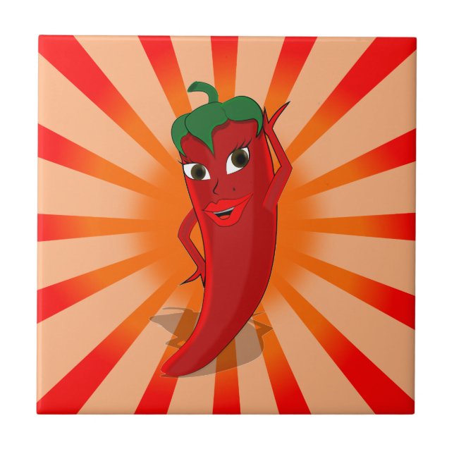 Red Pepper Superstar Tile (Front)