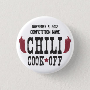 Red Peppers Chilli Cook Off Contest 3 Cm Round Badge