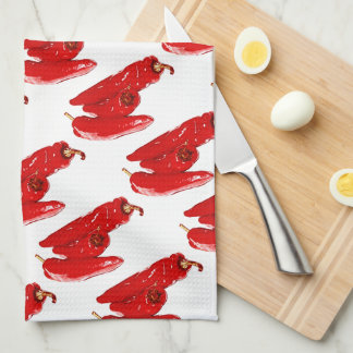 red peppers tea towel