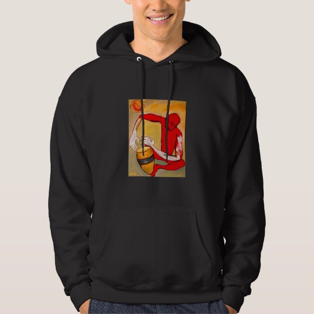 red percussionist hoodie (Front)